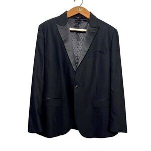 Bonobos Empire Stretch Tuxedo Jacket Slim Fit Black Wool Formal Event Suit 46R
